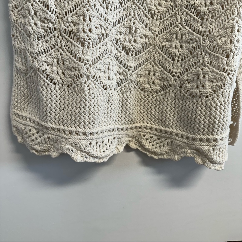 Freshman 1996 Cream‎ Knit Cardigan - Picture 5 of 7